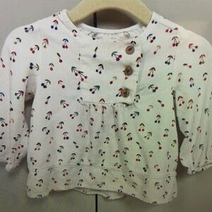 Cherry Print Kids Blouse